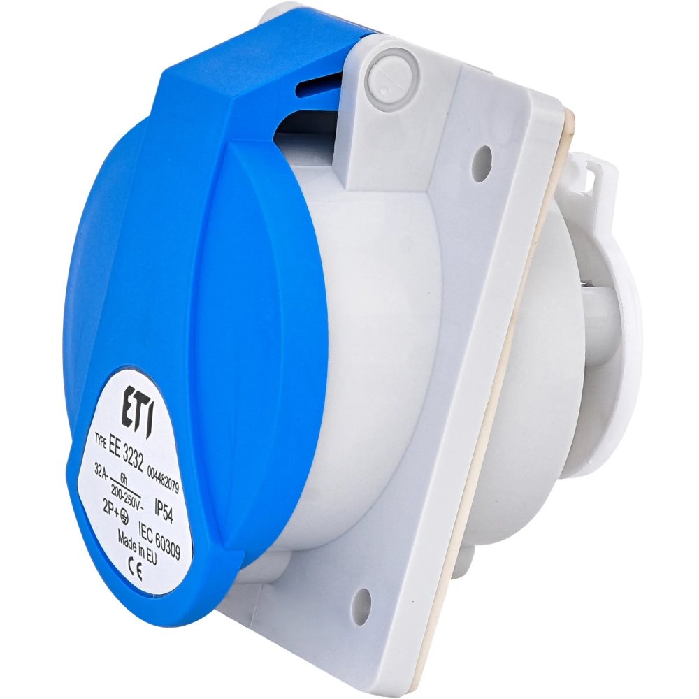 Фото Розетка вбудована (силовий роз'єм) EE-3232  IP54 (32A, 230V, 2P+PE)